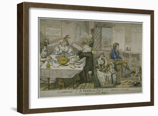 A General Fast in Consequence of the War!!..., C.1794-Isaac Cruikshank-Framed Giclee Print