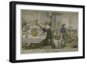 A General Fast in Consequence of the War!!..., C.1794-Isaac Cruikshank-Framed Giclee Print