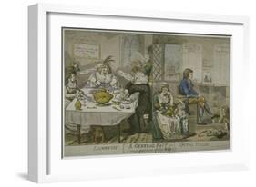 A General Fast in Consequence of the War!!..., C.1794-Isaac Cruikshank-Framed Giclee Print