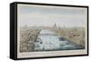 A General View of the City of London and the River Thames, Plate 2 from "Views of London"-Thomas Bowles-Framed Stretched Canvas