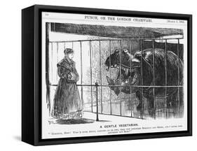 A Gentle Vegetarian, 1869-George Du Maurier-Framed Stretched Canvas