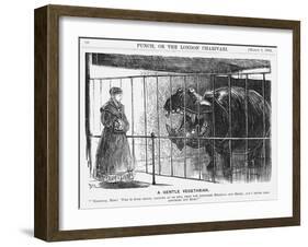 A Gentle Vegetarian, 1869-George Du Maurier-Framed Giclee Print