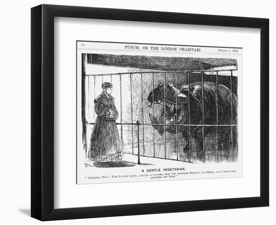 A Gentle Vegetarian, 1869-George Du Maurier-Framed Giclee Print