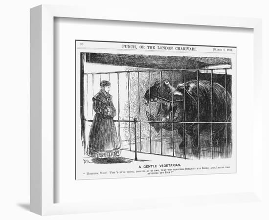 A Gentle Vegetarian, 1869-George Du Maurier-Framed Giclee Print