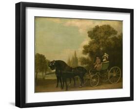 A Gentleman Driving a Lady in a Phaeton, 1787-George Stubbs-Framed Giclee Print