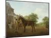 A Gentleman Holding a Saddled Horse in a Street by a Canal-Jacques-Laurent Agasse-Mounted Giclee Print