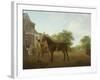 A Gentleman Holding a Saddled Horse in a Street by a Canal-Jacques-Laurent Agasse-Framed Giclee Print