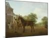 A Gentleman Holding a Saddled Horse in a Street by a Canal-Jacques-Laurent Agasse-Mounted Giclee Print