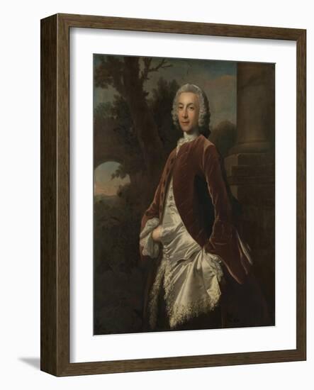 A Gentleman in a Brown Velvet Coat-Joseph Highmore-Framed Giclee Print