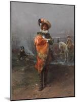 A Gentleman in a Cloak (Oil on Canvas)-Cesare-Auguste Detti-Mounted Giclee Print