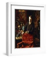 A Gentleman in an Interior, 1881-Joseph-gabriel Aubrun-Framed Giclee Print