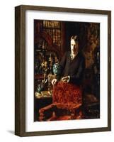 A Gentleman in an Interior, 1881-Joseph-gabriel Aubrun-Framed Giclee Print