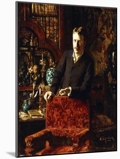 A Gentleman in an Interior, 1881-Joseph-gabriel Aubrun-Mounted Giclee Print