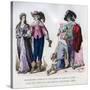 A Gentleman Leading a Country Bride,1636, and Louis XIII Creating a Knight, 1633 (1882-188)-Tamisier-Stretched Canvas