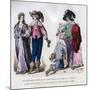 A Gentleman Leading a Country Bride,1636, and Louis XIII Creating a Knight, 1633 (1882-188)-Tamisier-Mounted Giclee Print