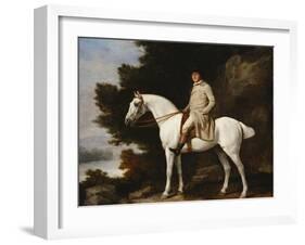 A Gentleman on a Grey Horse in a Rocky Wooded Landscape, 1781-George Stubbs-Framed Giclee Print