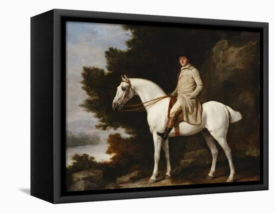 A Gentleman on a Grey Horse in a Rocky Wooded Landscape, 1781-George Stubbs-Framed Stretched Canvas