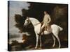 A Gentleman on a Grey Horse in a Rocky Wooded Landscape, 1781-George Stubbs-Stretched Canvas