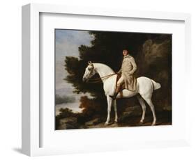 A Gentleman on a Grey Horse in a Rocky Wooded Landscape, 1781-George Stubbs-Framed Giclee Print