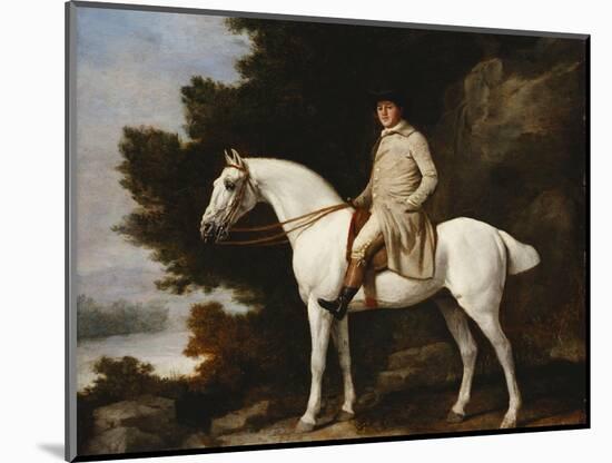 A Gentleman on a Grey Horse in a Rocky Wooded Landscape, 1781-George Stubbs-Mounted Giclee Print