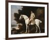 A Gentleman on a Grey Horse in a Rocky Wooded Landscape-George Stubbs-Framed Giclee Print