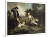 A Gentleman Reclining with a Gun and Dog and his Gamekeeper Standing Nearby-Henry Walton-Framed Giclee Print