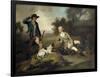 A Gentleman Reclining with a Gun and Dog and his Gamekeeper Standing Nearby-Henry Walton-Framed Giclee Print