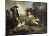 A Gentleman Reclining with a Gun and Dog and his Gamekeeper Standing Nearby-Henry Walton-Mounted Premium Giclee Print