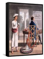 A Gentleman with His Hookah Burdah, or Pipe Bearer, 1813-Charles D'oyly-Framed Stretched Canvas