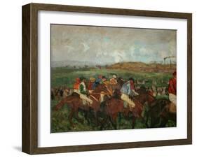 A Gentlemen's Race, Before the Start, 1862 and 1882-Edgar Degas-Framed Giclee Print