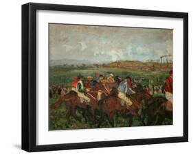 A Gentlemen's Race, Before the Start, 1862 and 1882-Edgar Degas-Framed Giclee Print