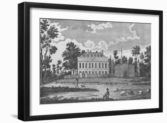 A Gentlemens Seat on Stockwell Common, 1792, (1912)-null-Framed Giclee Print