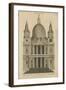 A Geometrical Elevation of the Western Front of St Paul's Cathedral-null-Framed Giclee Print