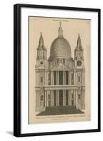 A Geometrical Elevation of the Western Front of St Paul's Cathedral-null-Framed Giclee Print