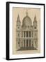 A Geometrical Elevation of the Western Front of St Paul's Cathedral-null-Framed Giclee Print