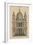 A Geometrical Elevation of the Western Front of St Paul's Cathedral-null-Framed Premium Giclee Print