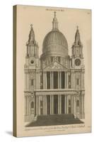 A Geometrical Elevation of the Western Front of St Paul's Cathedral-null-Stretched Canvas