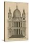 A Geometrical Elevation of the Western Front of St Paul's Cathedral-null-Stretched Canvas