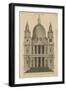 A Geometrical Elevation of the Western Front of St Paul's Cathedral-null-Framed Giclee Print