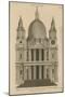 A Geometrical Elevation of the Western Front of St Paul's Cathedral-null-Mounted Giclee Print