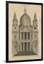 A Geometrical Elevation of the Western Front of St Paul's Cathedral-null-Framed Giclee Print