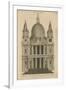 A Geometrical Elevation of the Western Front of St Paul's Cathedral-null-Framed Giclee Print