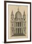 A Geometrical Elevation of the Western Front of St Paul's Cathedral-null-Framed Giclee Print