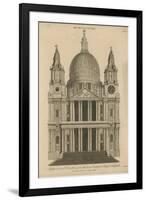 A Geometrical Elevation of the Western Front of St Paul's Cathedral-null-Framed Giclee Print