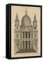 A Geometrical Elevation of the Western Front of St Paul's Cathedral-null-Framed Stretched Canvas