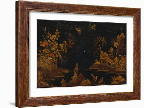 A George I Gilt-Gesso and Black and Gilt-Japanned Dressing Table-null-Framed Giclee Print