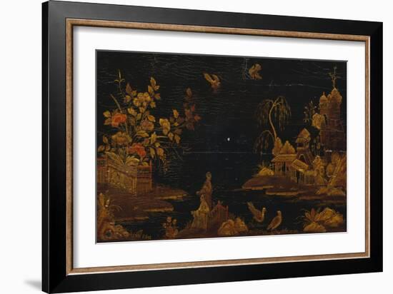 A George I Gilt-Gesso and Black and Gilt-Japanned Dressing Table-null-Framed Giclee Print