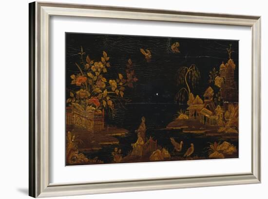 A George I Gilt-Gesso and Black and Gilt-Japanned Dressing Table-null-Framed Giclee Print