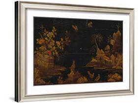 A George I Gilt-Gesso and Black and Gilt-Japanned Dressing Table-null-Framed Giclee Print