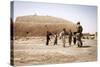 A Georgian Army Soldier Interacts with Afghan Children-null-Stretched Canvas